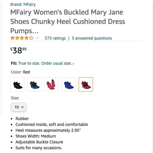 Red 60"s Style heels Cosplay Halloween Retro - Picture 5 of 6